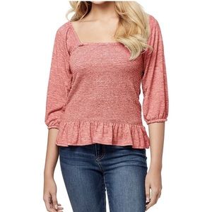 Jessica Simpson Sherrie Top in Heathered Rose-Size XS-Like New